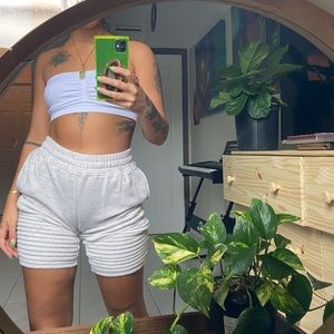 cream boy shorts